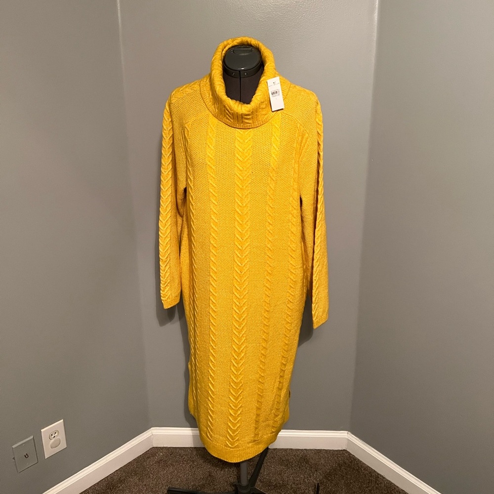 Ann Taylor Yellow Long Sleeve Dress